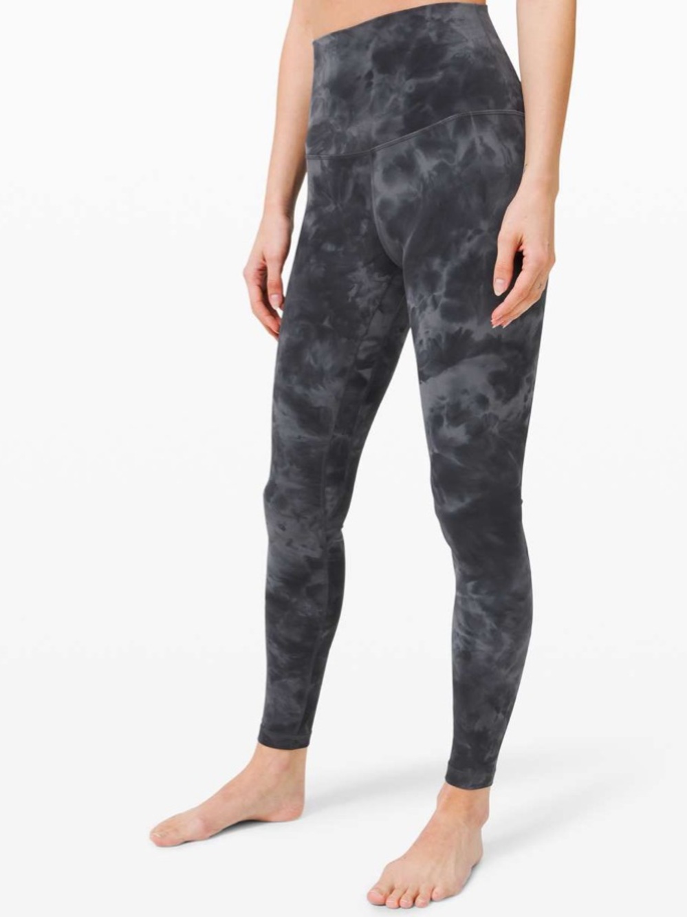 Lululemon Align Super High Rise Pant 28" Diamond Dye Pitch Grey Graphite Grey 10